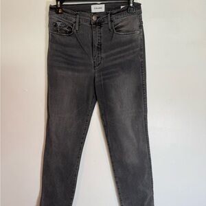 Frame Le Sylvie Slender Straight Gray Denim Jeans